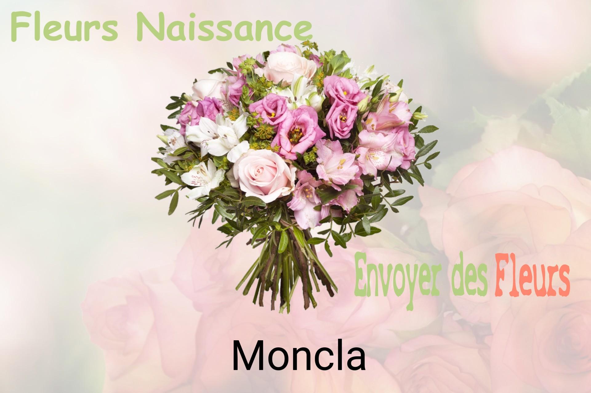Bouquet de fleurs de naissance livré à Moncla